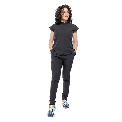 Uniforme Dama Flex Cuello Mao pantalón clasico