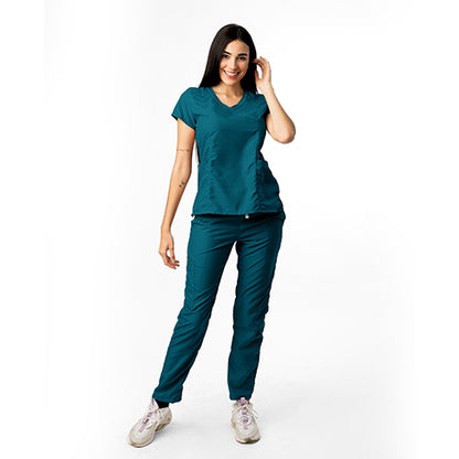 Uniforme Dama Esencial Cuello Cruzado Pantalón Clásico